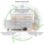 Mobile Preview: Küchenrückwand Platte Moderne Steinoptik in Kachelmuster Produktdetailbild 1: Küchen-Sorgen ade!