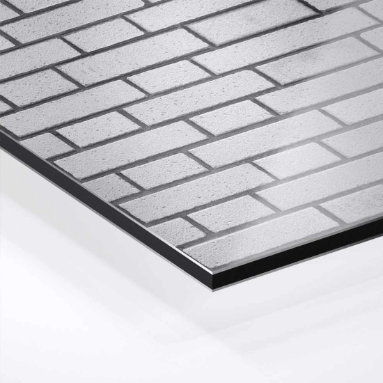Mobile Preview: Küchenrückwand Platte Graue Backsteinoptik Hover-Bild