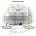 Mobile Preview: Küchenrückwand Platte Graue Backsteinoptik Produktdetailbild 1: Küchen-Sorgen ade!