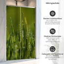 Mobile Preview: Sichtschutzfolie Dusche | Grashalmspitzen mit Tautropfen