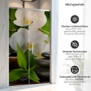 Mobile Preview: Sichtschutzfolie Dusche | Orchidee mit Balance-Stein und Bambus