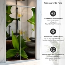 Mobile Preview: Sichtschutzfolie Dusche | Orchidee mit Balance-Stein und Bambus