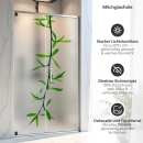 Mobile Preview: Sichtschutzfolie Dusche | Bambuszweig mit zarter Blattspitze