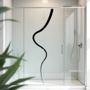 Mobile Preview: Sichtschutzfolie Dusche | Geschwungene Linie