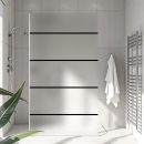 Mobile Preview: Sichtschutzfolie Dusche | Horizontale Linien