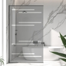 Mobile Preview: Sichtschutzfolie Dusche Versetzte Streifen