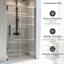 Mobile Preview: Sichtschutzfolie Dusche Versetzte Streifen