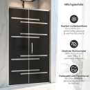 Mobile Preview: Sichtschutzfolie Dusche Versetzte Linien