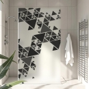 Mobile Preview: Sichtschutzfolie Dusche Dreieck Muster