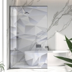 Mobile Preview: Sichtschutzfolie Dusche Polygone