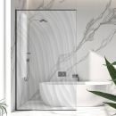 Mobile Preview: Sichtschutzfolie Dusche Elegante Wellen