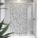 Mobile Preview: Sichtschutzfolie Dusche Handschrift Look