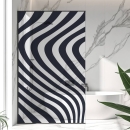 Mobile Preview: Sichtschutzfolie Dusche Zebra Streifen