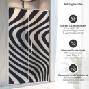 Mobile Preview: Sichtschutzfolie Dusche Zebra Streifen