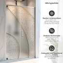 Mobile Preview: Sichtschutzfolie Dusche Goldakzente