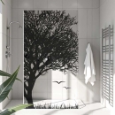 Mobile Preview: Sichtschutzfolie Dusche Baum Silhouette