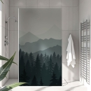 Mobile Preview: Sichtschutzfolie Dusche Sanfter Tannenwald
