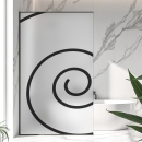Mobile Preview: Sichtschutzfolie Dusche Zeitloses Spiralmotiv
