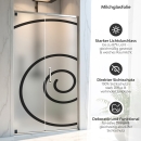 Mobile Preview: Sichtschutzfolie Dusche Zeitloses Spiralmotiv