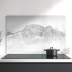 Mobile Preview: Spritzschutz Küche Weiße Berge Artikelbild 1