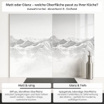 Mobile Preview: Spritzschutz Küche Weiße Berge Produktdetailbild 2