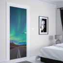 Mobile Preview: Türfolie Straße unter Nordlichter Artikelbild 2