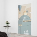 Mobile Preview: Türfolie Kinderzimmer Dampflokomotive Artikelbild 2