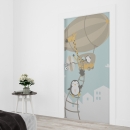 Mobile Preview: Türfolie Kinderzimmer Zeppelin Pinguine Artikelbild 2