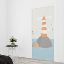 Mobile Preview: Türfolie Kinderzimmer Leuchtturm Artikelbild 2