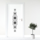 Mobile Preview: Türfolie altmodische Quadrate Artikelbild 1