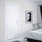 Mobile Preview: Türfolie mit eleganten Wellen in sanfter Strukturoptik Artikelbild 2