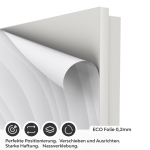 Mobile Preview: Türfolie mit eleganten Wellen in sanfter Strukturoptik ECO Folie