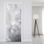 Mobile Preview: Türfolie in Grau mit marmorierter Nebeloptik Artikelbild 1