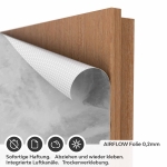 Mobile Preview: Türfolie in Grau mit marmorierter Nebeloptik AIRFLOW Folie