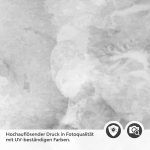 Mobile Preview: Türfolie in Grau mit marmorierter Nebeloptik Detailbild 2