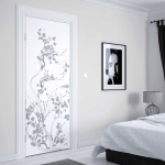 Mobile Preview: Türfolie mit zarten Kirschblütenzweigen im japanischen Stil Artikelbild 2