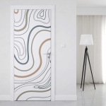 Mobile Preview: Türfolie Konturlinien in Naturtönen Artikelbild 1