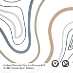 Mobile Preview: Türfolie Konturlinien in Naturtönen Detailbild 2