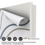 Mobile Preview: Türfolie Konturlinien in Naturtönen ECO Folie