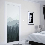 Mobile Preview: Türfolie Bergpanorama & sanfter Tannenwald Artikelbild 2