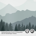 Mobile Preview: Türfolie Bergpanorama & sanfter Tannenwald Detailbild 2