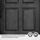 Mobile Preview: Türfolie Schwarze Traditionelle Kassettentür Detailbild 2