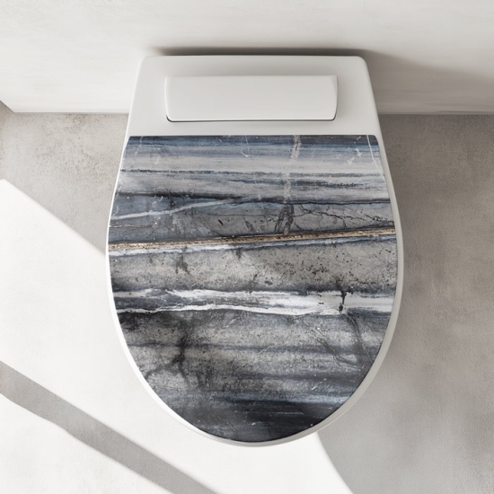 Mobile Preview: Wc-Deckel Aufkleber Marmoroptik Artikelbild 1