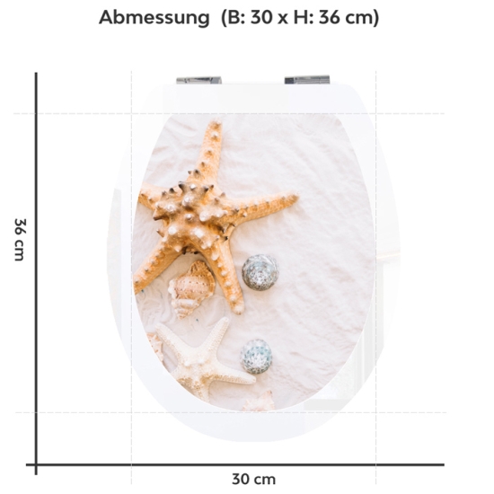 Mobile Preview: Wc-Deckel Aufkleber Stella Variante 30 x 36 cm