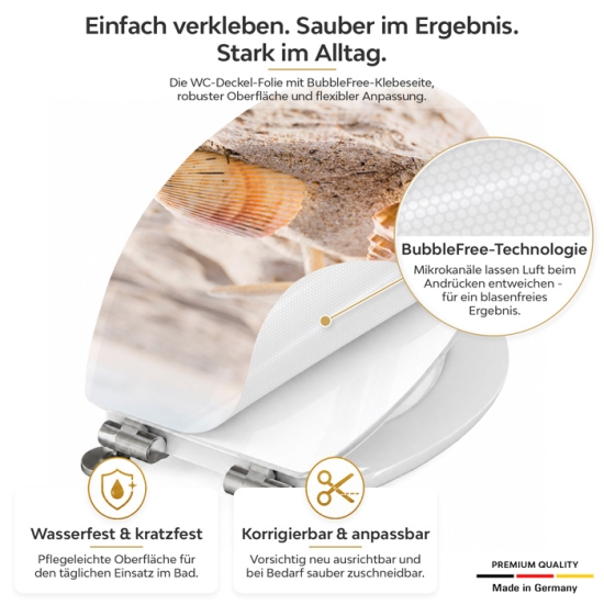 Mobile Preview: Wc-Deckel Aufkleber Concha Detailbild 1