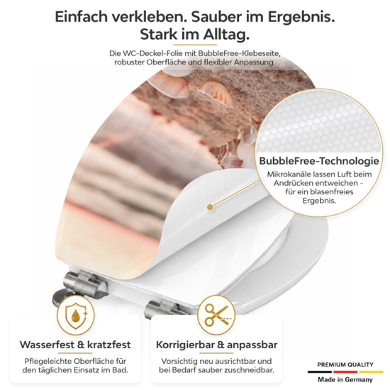 Mobile Preview: Wc-Deckel Aufkleber Seemuschel Detailbild 1