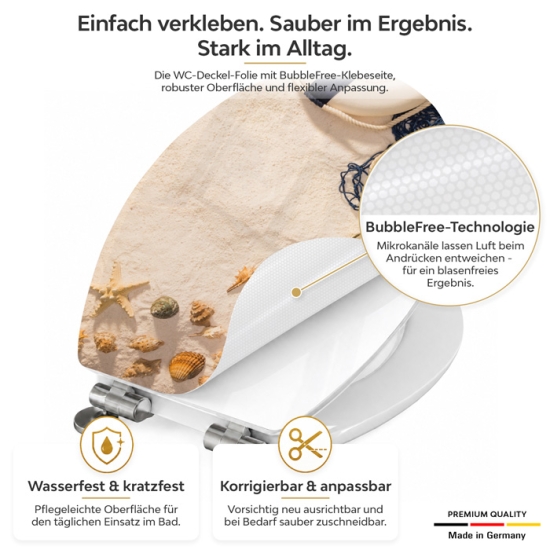 Mobile Preview: WC-Deckel Aufkleber Poseidon Detailbild 1