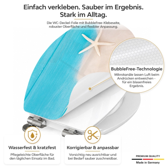 Mobile Preview: WC-Deckel Aufkleber Maritim Flair Detailbild 1