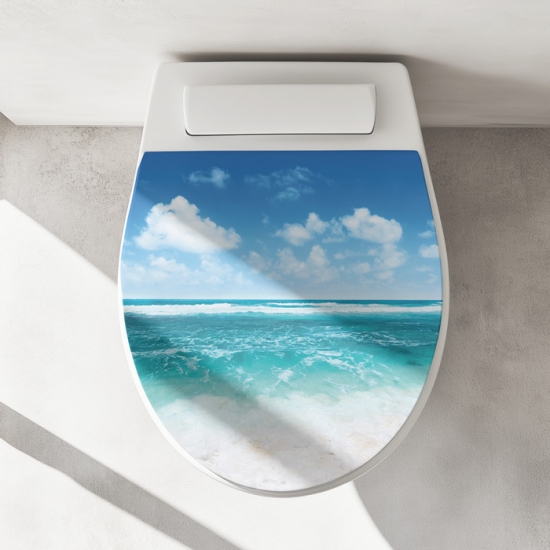 Mobile Preview: WC-Deckel Aufkleber sanfte Welle Artikelbild 1