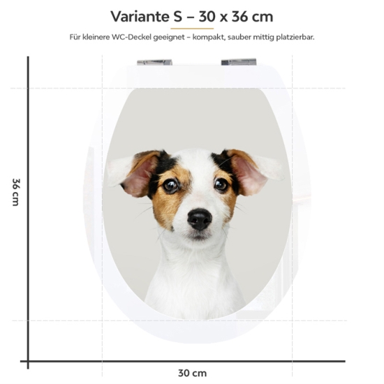 Mobile Preview: WC-Deckel Aufkleber Jack Russell Terrier Variante 30 x 36 cm